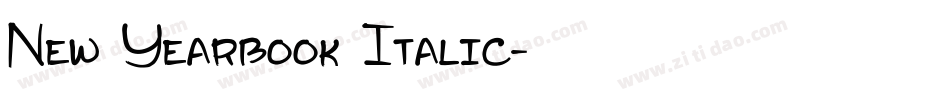 New Yearbook Italic字体转换
